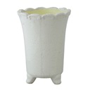 Керамический цветочный горшок БЕЖЕВЫЙ, высота 22 см.