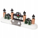 Зимний городок, Рождественская деревня, забор с воротами, светодиодный венок Адвента