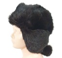 ШАПКА ЗИМНЯ ЖЕНСКАЯ ПАПАЧА КРОЛИК Nature ЧЕРНАЯ