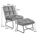 Массажное кресло с подставкой для ног Costway серый/954