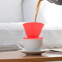 Coffee Dripper prelejte cez kávový dripper kávovo červený Celková dĺžka 0.1 cm