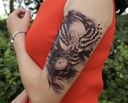Съемная временная татуировка сова сова время сумерек