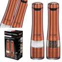 ZESTAW MŁYNKÓW DO SOLI I PIEPRZU ELEKTRYCZNE MIEDŹ REGULACJA 2 SZTUKI MOCNE