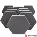 PANEL Akustyczny ŚCIENNY Tłumiący Absorber HEXAGON sześciokąt Bitmat 3cm