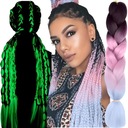 Синтетические волосы для косичек СВЕТЯЩИЕСЯ ОМБРЕ ЦВЕТНЫЕ косички для детей