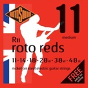 ROTOSOUND R11 СТРУНЫ ДЛЯ ЭЛЕКТРИЧЕСКОЙ ГИТАРЫ 11-48 ROTO REDS