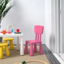 IKEA MAMMUT Konferenčný stolík biely + 3 detské stoličky Hrdina žiadny