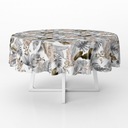 РАСПРОДАЖА СКАТЕРЬЯ БОЛЬШИЕ МОНСТРА ЛИСТЬЯ КРУГЛЫЙ ТОЛЩИЙ КРУГ 140 см