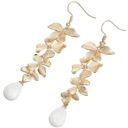 СЕРЬГИ С СЛОЙНЫМ ЖЕМЧУГОМ ОРХИДЕИ, НЕ НАПЫЛИВАЮЩИМСЯ