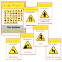 Карточки с картинками - ДОРОЖНЫЕ ЗНАКИ * 40 карточек * ПРЕДУПРЕЖДАЮЩИЕ ЗНАКИ