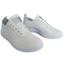Женская кожаная обувь Ажурные спортивные кроссовки Белый Серебристый размер 38