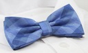 Синий галстук-бабочка с нагрудным платком - Alties