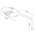 RÉTROVISEURS NOIR HONDA VT125 500 600 750 1100 SHADOW M10 10MM (22333)photo 6