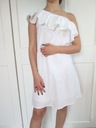 Cropp biele letné šaty 100% bavlna vintage volánik výšivka XS S ako NOVÁ Rukáv bez rukávov