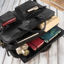 Pánska kožená taška na notebook, cestovná s držiakom na kufor, priestranná EAN (GTIN) 5905567203602