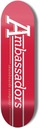 Дека для скейтборда Ambassadors Company Red 7.875/C