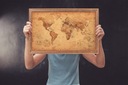 Карта мира в старом стиле - постер 91,5x61 см