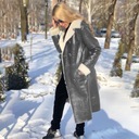 Wyjątkowy Damski Płaszcz Z Futerka I Skóry Owczej - Komfort Na Zimę! Rodzaj sztuczne