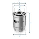 FILTRO COMBUSTIBLES UFI 24.528.01 