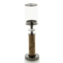 Подсвечник Glamour Lantern Chrome Crystal черный