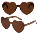 ДЕТСКИЕ СОЛНЦЕЗАЩИТНЫЕ ОЧКИ СЕРДЦЕ ПРОЗРАЧНЫЕ КОРИЧНЕВЫЕ ДЛЯ ВЕЧЕРИНКИ