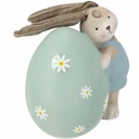 КЕРАМИЧЕСКАЯ ФИГУРКА ПАСХАЛЬНОГО ЗАЯЧИКА С ЯЙЦОМ
