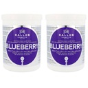 2 x KALLOS ЧЕРНИЧНАЯ ВОССТАНАВЛИВАЮЩАЯ МАСКА ДЛЯ ПОВРЕЖДЕННЫХ ВОЛОС 1000МЛ