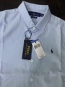 Мужская рубашка Polo Ralph Lauren M-XXL SLIM FIT белого цвета, размер XL