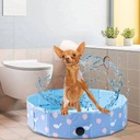 Skladací bazén pre veľké psy, prenosné PVC na kúpanie domácich zvierat 80 cm x 20 cm modrá Farba iná
