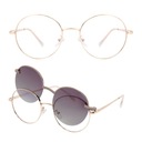 КРУГЛЫЕ СЕРЕБРЯНЫЕ ОЧКИ С СОЛНЦЕЗАЩИТНОЙ КРЫШКОЙ