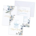 ПРИГЛАШЕНИЯ на Святое Крещение Синяя тележка 10 шт.