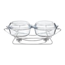 AMBITION SAULE КАСТРОУСТОЙЧИВАЯ БЛЮДА С НАГРЕВАТЕЛЕМ, 4 Л, КРУГЛОЕ СТЕКЛО