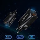 СЕТЕВОЕ ЗАРЯДНОЕ УСТРОЙСТВО VIBEN GAN 2x USB-C 1x USB-A БЫСТРАЯ ЗАРЯДКА QC PD FCP 65 Вт