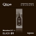 BLACK 01 - czarny pigment QLINE PRO do makijażu permanentnego MONODOSA
