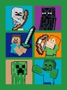 NARZUTA KOCYK NA ŁÓŻKO KOC MINECRAFT 150x200cm KOMIKS STEVE CREEPER