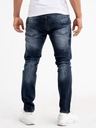 Módne Pánske džínsové nohavice s dierami čierne 30 Pohlavie Výrobok pre mužov