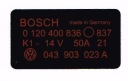 НАКЛЕЙКА ДЛЯ ГЕНЕРАТОРА BOSCH 0 120 400 836/837