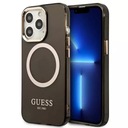 Чехол Guess GUHMP13LHTCMK для iPhone 13 Pro / 13, жесткий футляр 6,1 дюйма, золотой контур