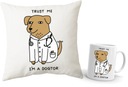 Подушка + кружка с собакой Поверь мне, я Dogtor