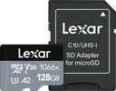 Lexar microSDXC 128 ГБ 1066x 120–160 МБ/с U3 V30 A2