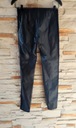 Armani Exchange ekskluzywne czarne legginsy z eko skóry Wzór dominujący bez wzoru