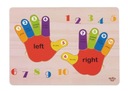 EDUKACYJNA DREWNIANA UKŁADANKA RĄCZKI NAUKA LICZENIA TOOKY TOY