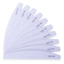 НАБОР 10 пилочек для ногтей BOAT стандарт полумесяц зебра 150/150 серая