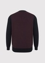 Pako Lorente черно-бордовый мужской свитер, круглый вырез, клетчатый узор, размер. л