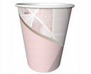 Розовые шикарные бумажные стаканчики 240 мл 6 шт.