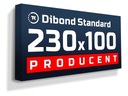 Рекламный светодиодный короб Dibond STANDARD 230х100см