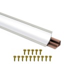 Столешница ПВХ STRIP 23мм АЛЮМИНИЙ 3м