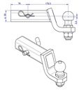 АДАПТЕР ФАРКОП ФАРКОП США ШАРИК ФАРКОПА 50X50 3500 KG фото 2