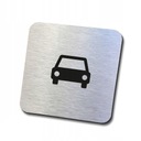 srebrna tabliczka informacyjna auto