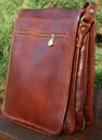 Pánska kožená taška cez rameno malá hnedá talianska kabelka poštárka Dominujúci vzor bez vzoru